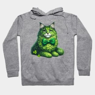 Clover Maine Coon Cat St Patricks Day Hoodie